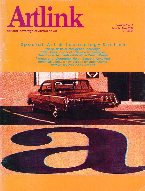 Issue 9:1 | March 1989 | Artlink 9:1